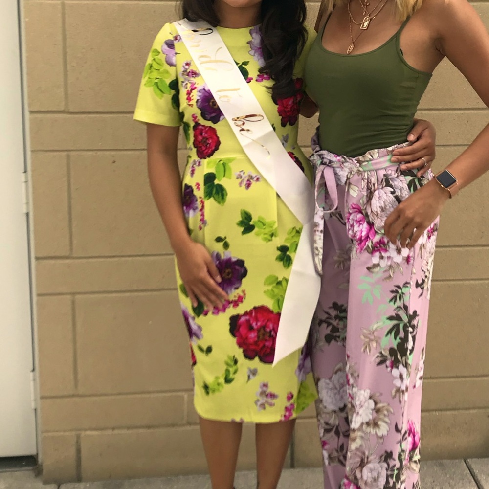 Yellow floral dress
